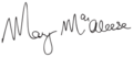Mary McAleese Signature