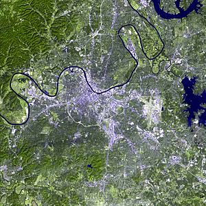 Nashville TN satellite map cropped