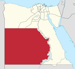 New Valley Governorate on the map of Egypt