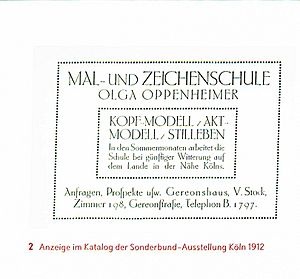 Olga Oppenheimer Mal- und Zeichenschule 1912