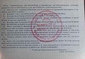 Pablo González Garza Candidate to President of Mexico Card Back