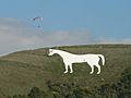 Paragliding above Westbury White Horse - geograph.org.uk - 539764
