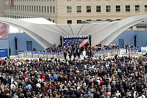 Pentagon Memorial dedication 2008 Crowd