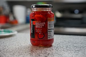 Peppadew pickled peppers jar