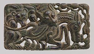 Plaque in animal style, Later Zhou or Han dynasty, 4th-3rd century BCE