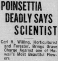 Poinsettia deadly newspaper