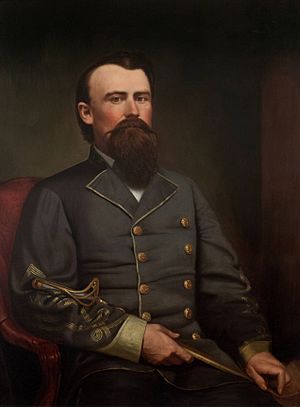 Portrait of Joseph O. Shelby, a key Confederate commander during the battle