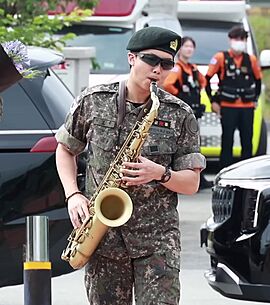 RM playing Saxophone on June 10, 2025