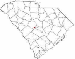 Location of Swansea, South Carolina