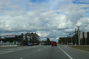 Looking northerly at the intersection of State Road 20 and State Road 79 in Ebro