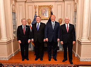 Secretary Pompeo Poses for a Photo With Advisor Bolton, President Trump and Vice President Pence (41811551572)