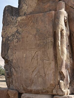 Side panel of Colossi of Memnon 2015 2