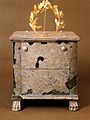 Silver ossuary and gold crown of Brasidas