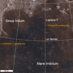 Sinus Iridum, Chang'e 3 & Lunokhod 1 landing sites