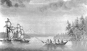 Drawing of the schooners Sutil and Mexicana
