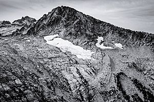 The north face of Thompson Peak, Trinity Alps, California
