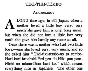 Tiki-Tiki-Tembo in 1924 Through Story-Land with the Children