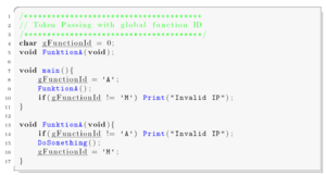 Token Passing with Globals Function ID