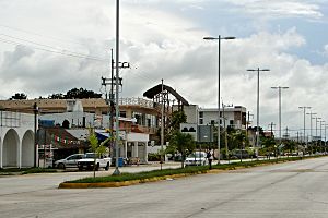The town of Tulum along Highway 307