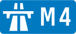 M4 motorway shield
