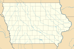 Location of Lake Icaria in Iowa, USA.