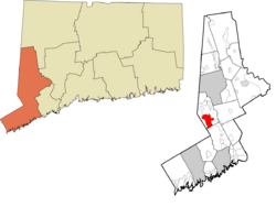 Location within the Western Connecticut Planning Region and the state of Connecticut