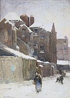 'A Backstreet in the Snow' by Walter Osborne