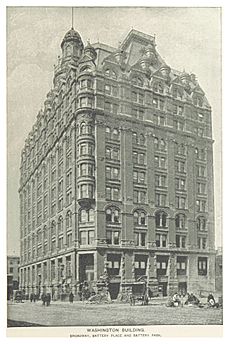 (King1893NYC) pg827 WASHINGTON BUILDING. BROADWAY, BATTERY PLACE AND BATTERY PARK