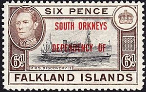 1944 FID South Orkneys 6d stamp