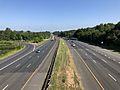 2019-07-24 09 31 53 View north along Interstate 270 (Washington National Pike) from the overpass for Maryland State Route 121 (Clarksburg Road) in Clarksburg, Montgomery County, Maryland
