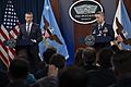 250622-D-PM193-1684 SecDef Hegseth, CJCS Dan Caine Conduct Pentagon Press Briefing