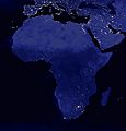 Africa at night (Cropped From Entire Earth Image)