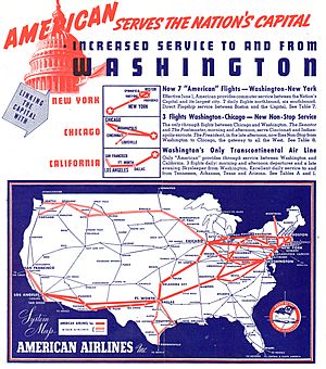 American Airlines System Map 1939
