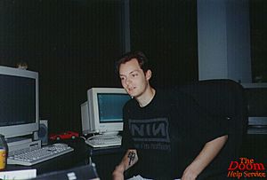 American McGee at id Software, 6 October 1995 (by Ian Mapleson, administrator of the Doom Help Service)
