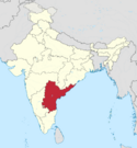 Andhra Pradesh in India (claims hatched)