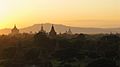 Bagan, Myanmar, Bagan landscape at sunset, mystery and magic