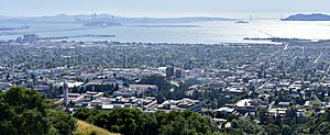 Looking west over the city from the Berkeley Hills, with San Francisco in the background