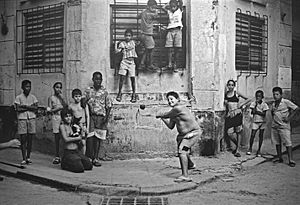 Boys Playing Stickball, Havana, Cuba, 1999