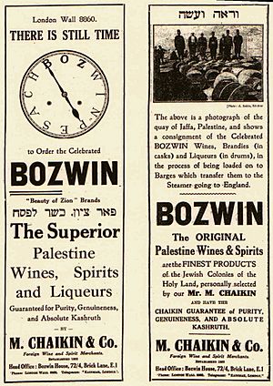 Bozwin newspaper advert, 1930s