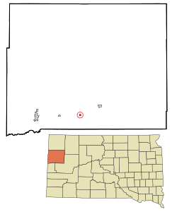 Location in Butte County and the state of South Dakota