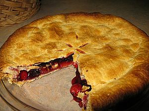 Cherry Blueberry Pie, August 2008