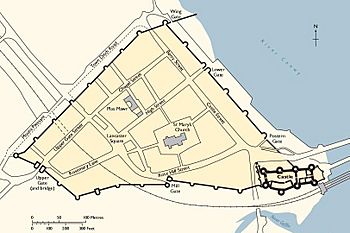 Conwy town wall plan