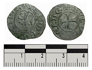 Cracked coin of Hugh III (1267-1284)