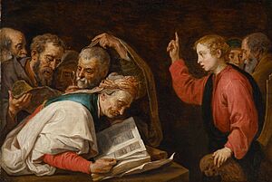 David Teniers after Ribera - Jesus among the Doctors GG 9801