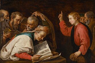 David Teniers after Ribera - Jesus among the Doctors GG 9801