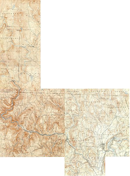 Deerfield River map (Massachusetts + Vermont)