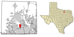 Location of Copper Canyon in Denton County, Texas