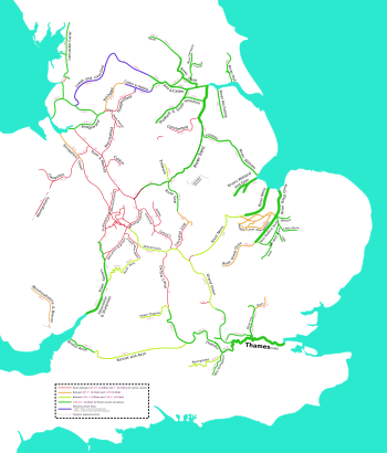 England Wales Waterway Map Simplified