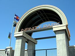 Entrance to Infinity Park in Glendale Colorado