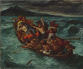 Eugène Delacroix - Christ Endormi pendant la Tempête